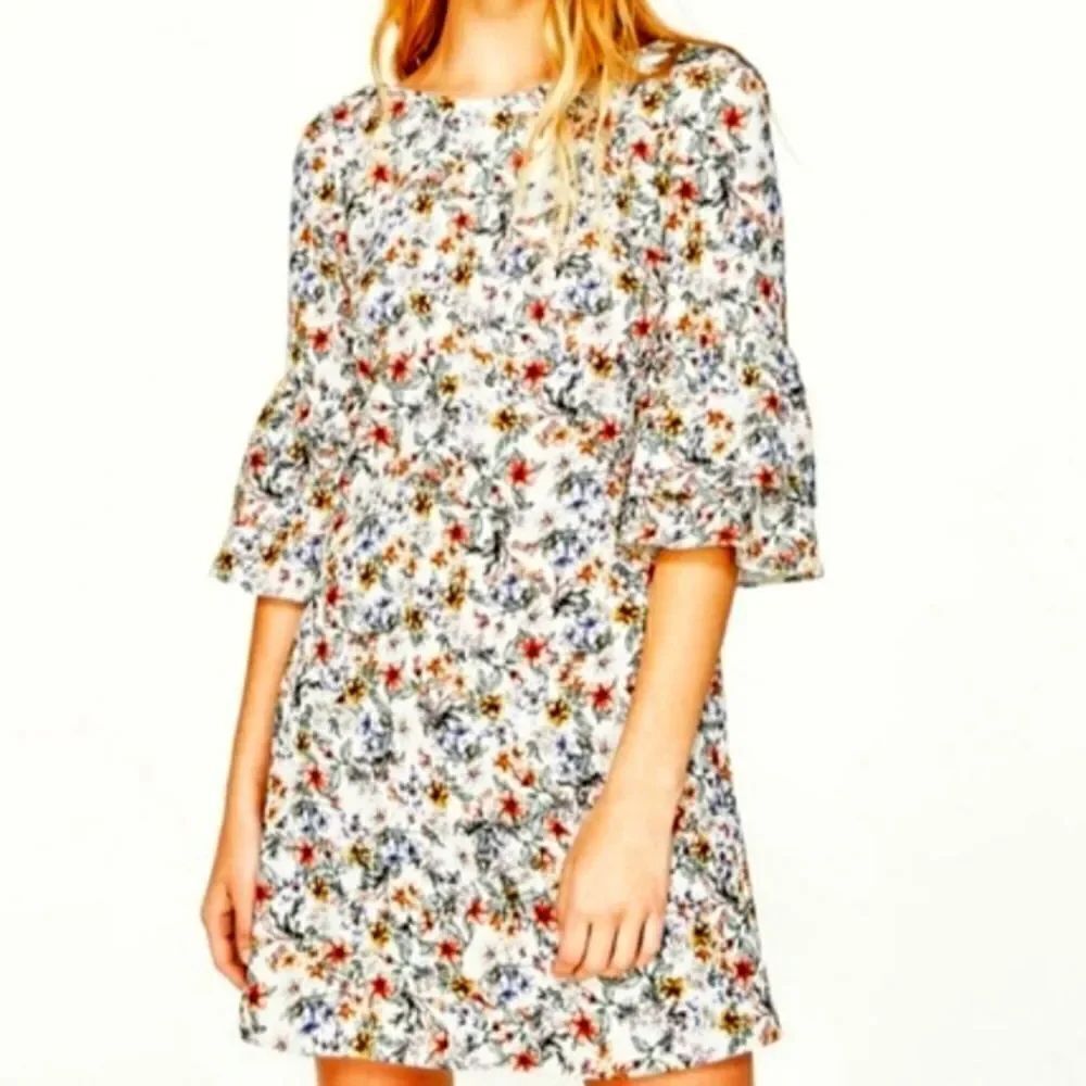 Zara Basic Floral Shift Dress